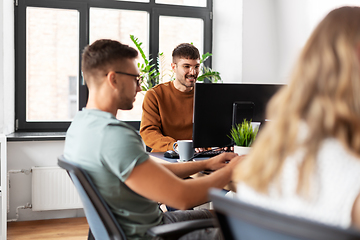 Image showing business team or startuppers working at office