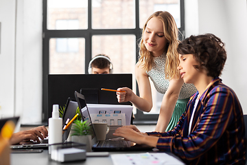 Image showing business team or startuppers working at office