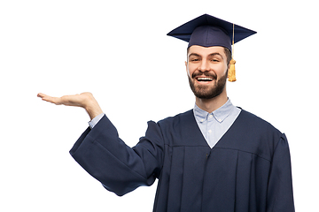 Image showing graduate student in mortar board and bachelor gown