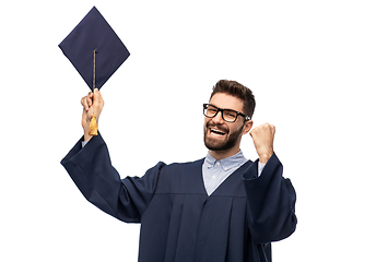 Image showing happy graduate student with mortar board