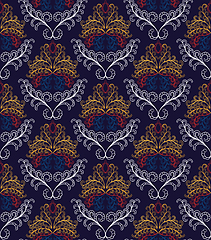 Image showing Damask seamless vector pattern