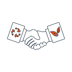 Image showing Ecological Handshakes Icon