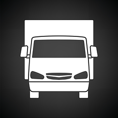 Image showing Van truck icon front view