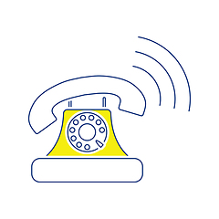 Image showing Old telephone icon