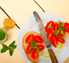 Image showing Italian tomato bruschetta