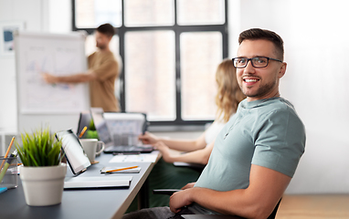 Image showing business team or startuppers working at office