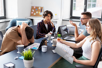 Image showing team of startuppers meeting at office