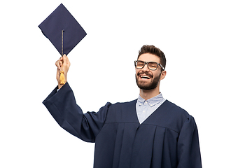 Image showing graduate student in bachelor gown with mortarboard