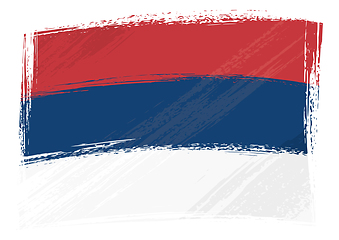 Image showing Grunge painted Serbia flag