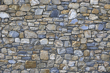 Image showing Old wall from stones of various shapes