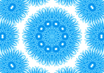 Image showing Abstract blue pattern on a white