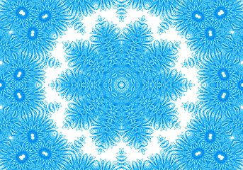 Image showing Abstract blue pattern on a white