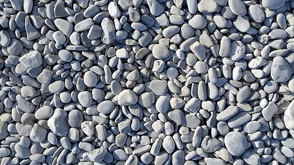 Image showing Nature background from gray sea pebbles