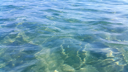 Image showing Clear turquoise sea water