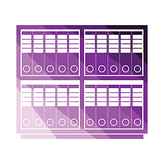 Image showing Office cabinet with folders icon