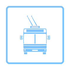 Image showing Trolleybus Icon Front View