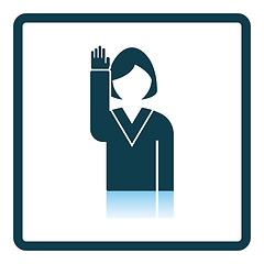 Image showing Voting Lady Icon