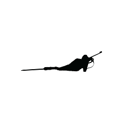 Image showing Biathlon sportsman silhouette