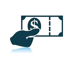 Image showing Hand Holding Money Icon