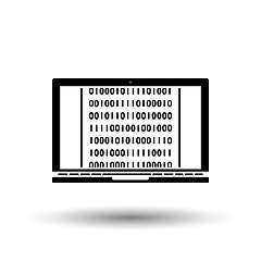 Image showing Laptop With Binary Code Icon