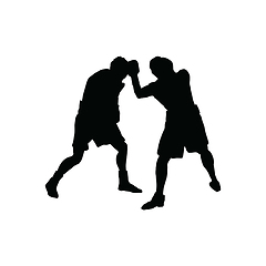 Image showing Boxing silhouette