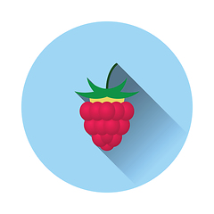 Image showing Flat design icon of Raspberry