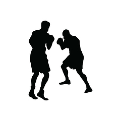 Image showing Boxing silhouette