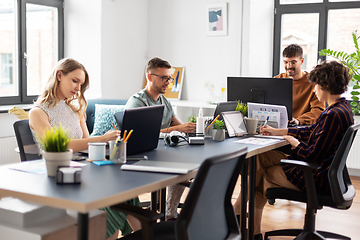 Image showing business team or startuppers working at office