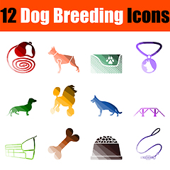 Image showing Dog Breeding Icon Set