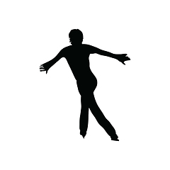 Image showing Figure skate man silhouette