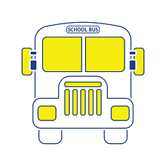 Image showing Icon of School bus