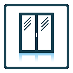 Image showing Icon of closed window frame