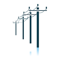 Image showing High Voltage Line Icon