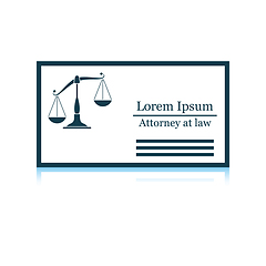 Image showing Lawyer business card icon