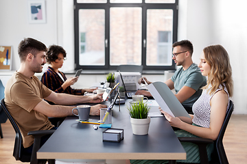 Image showing business team or startuppers working at office