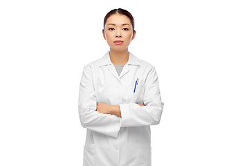 Image showing asian female doctor with crossed arms