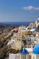 Image showing View of Oia village on Santorini island, Greece