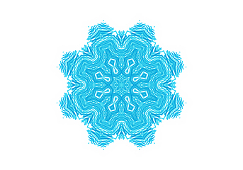 Image showing Abstract turquoise shape like a snowflake