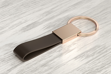 Image showing Luxury leather keychain