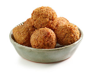 Image showing bowl of falafel balls