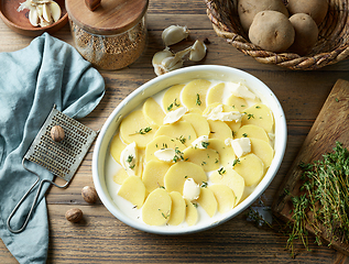 Image showing process of making potato gratin