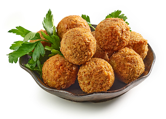 Image showing bowl of falafel balls