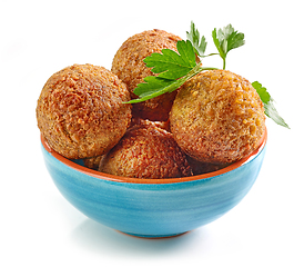 Image showing bowl of falafel balls