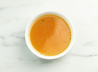 Image showing bowl of fresh chicken bouillon 