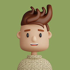 Image showing 3D cartoon avatar of smiling man