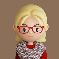 Image showing 3D cartoon avatar of smiling woman