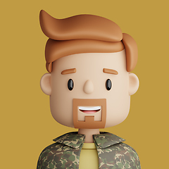 Image showing 3D cartoon avatar of bearded man