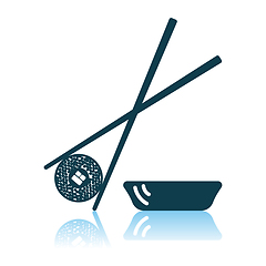 Image showing Sushi With Sticks Icon
