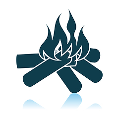 Image showing Camping Fire Icon