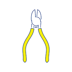 Image showing Icon of side cutters